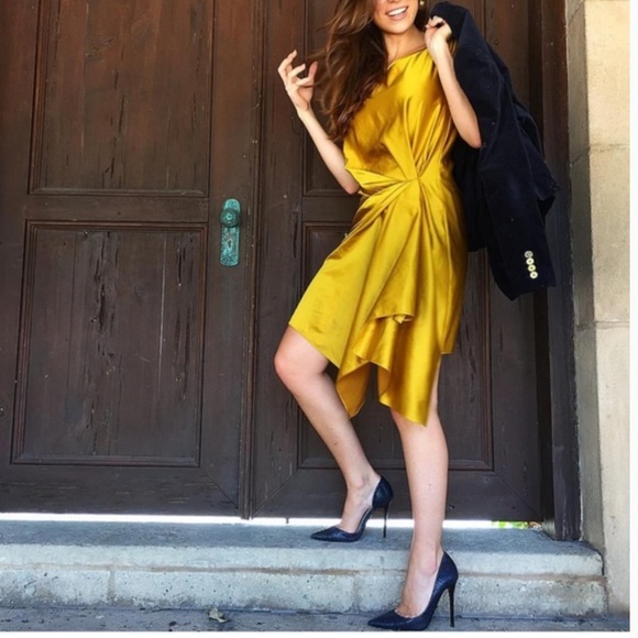 rachel roy gold dress